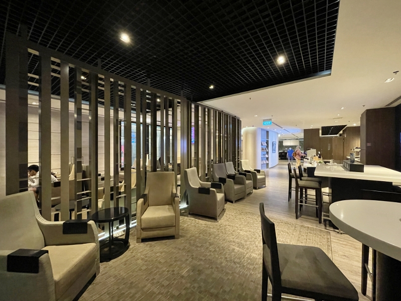 Seating area at Marhaba Lounge at Changi Airport Terminal 1