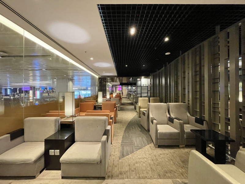 Seating area at Marhaba Lounge at Changi Airport Terminal 1