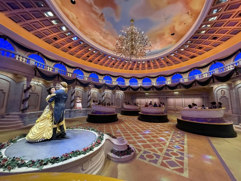 One of the scenes in Enchanted Tale Of Beauty And The Beast ride at Tokyo Disneyland