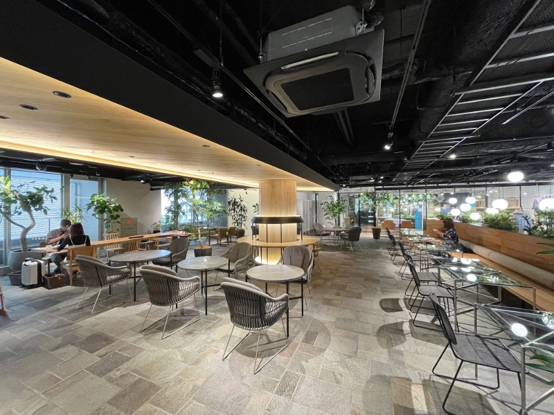 Seating area at RAU Patisserie & Chocolate cafe at Good Nature Hotel Kyoto
