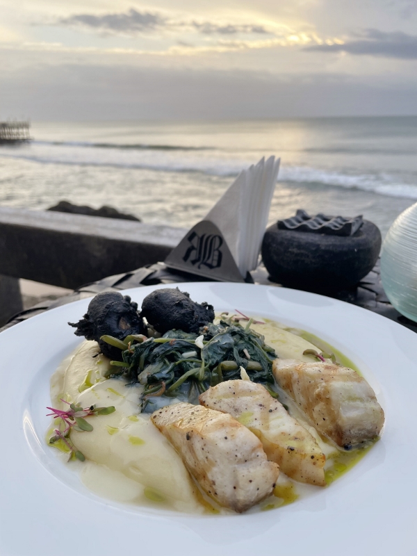 Black cod dish from Rock Bar at AYANA Resort Bali