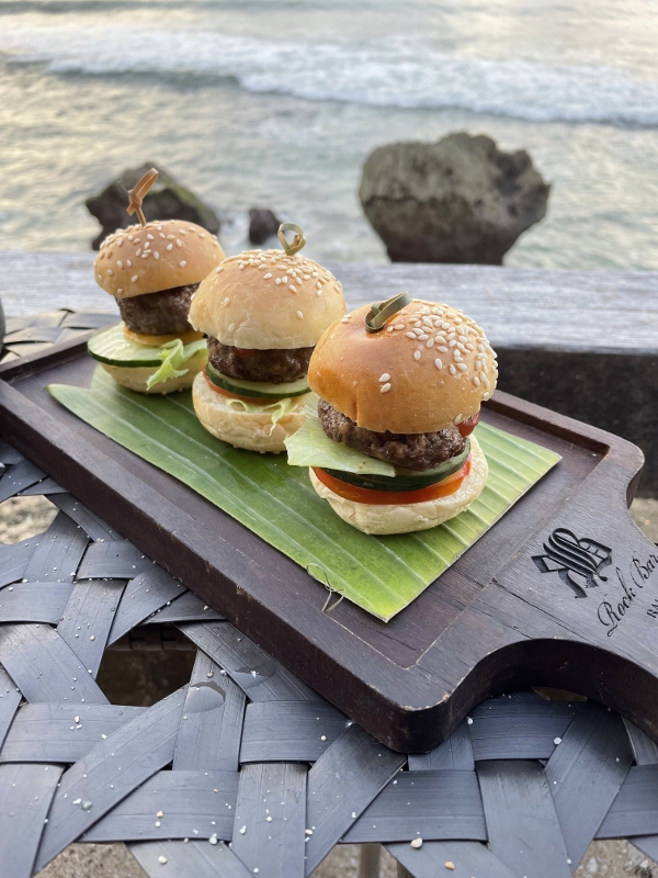 Beef sliders from Rock Bar at AYANA Resort Bali