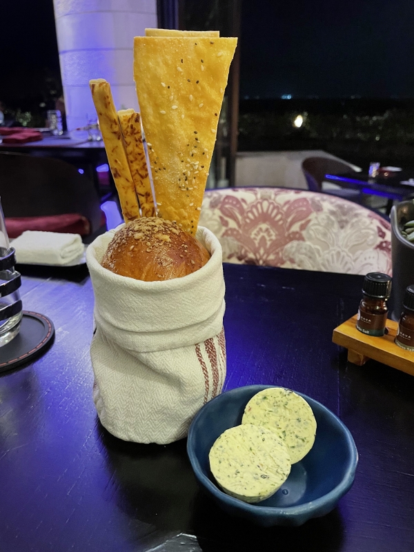 Bread starter from DAVA Steak & Seafood restaurant at AYANA Villas Bali