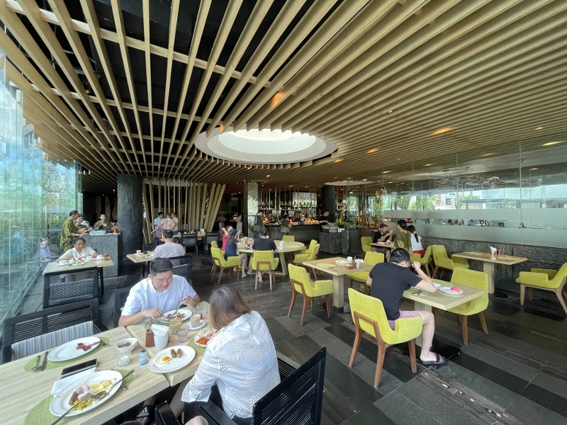 Seating area at To'Ge restaurant at Rimba Bali Hotel by AYANA