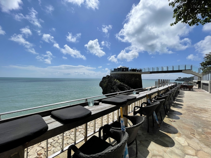 Seating area at Rock Bar at AYANA Resort Bali