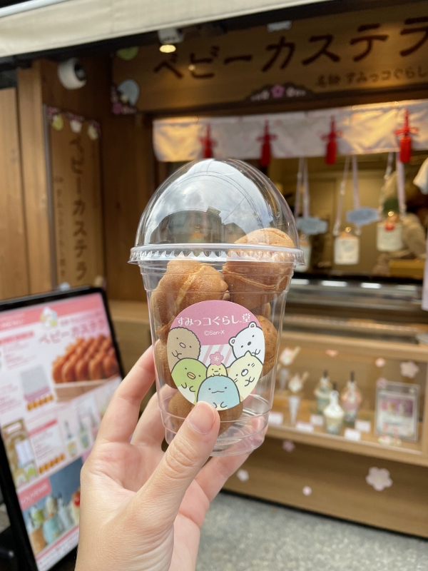 Japanese sponge cake from one of the shops on the way to the Mount Daimonji trailhead