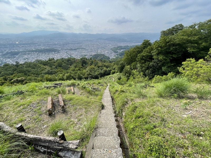 Steps on the side of Mount Daimonji