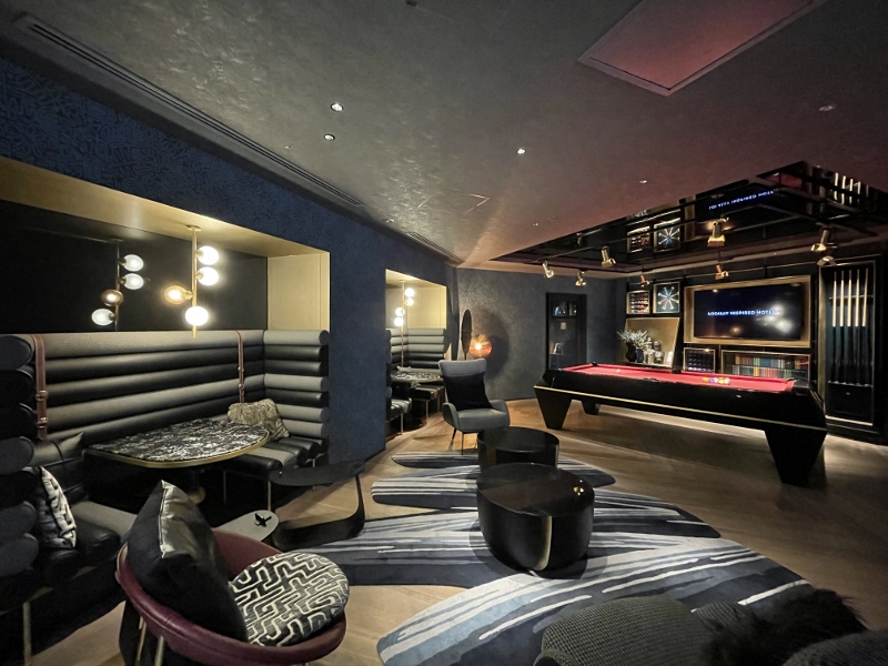 Lounge with pool table at Mercure Tokyu Stay Osaka Namba Hotel