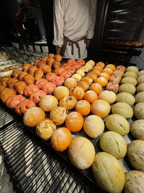 Colourful bread from CENTRE M restaurant at Mercure Tokyu Stay Osaka Namba Hotel
