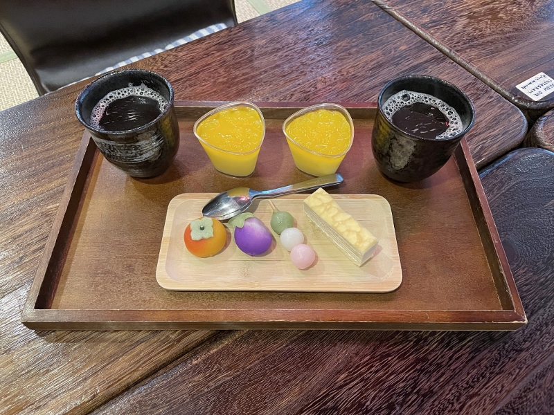 Dessert set from Joya Onsen Cafe