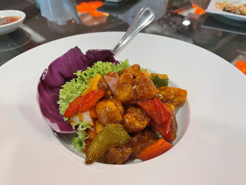 Sweet and sour pork from Peony Jade Chinese restaurant
