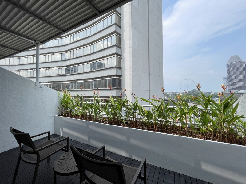 The view from PARKROYAL Club Premier Room at PARKROYAL On Beach Road Hotel