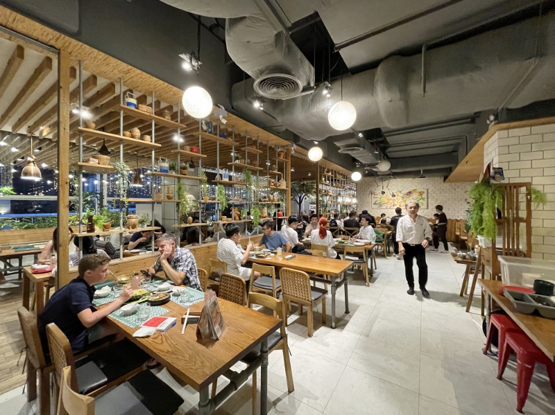 Seating area at Baan Ying restaurant