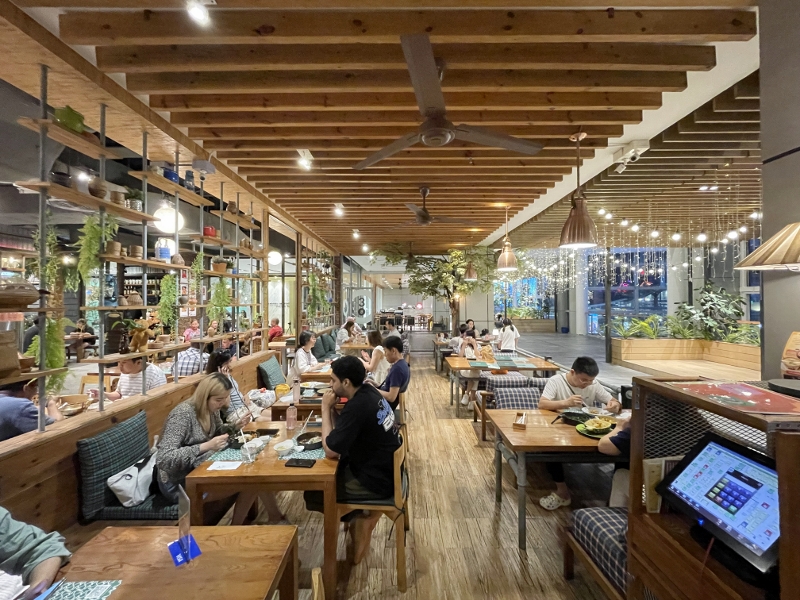Seating area at Baan Ying restaurant