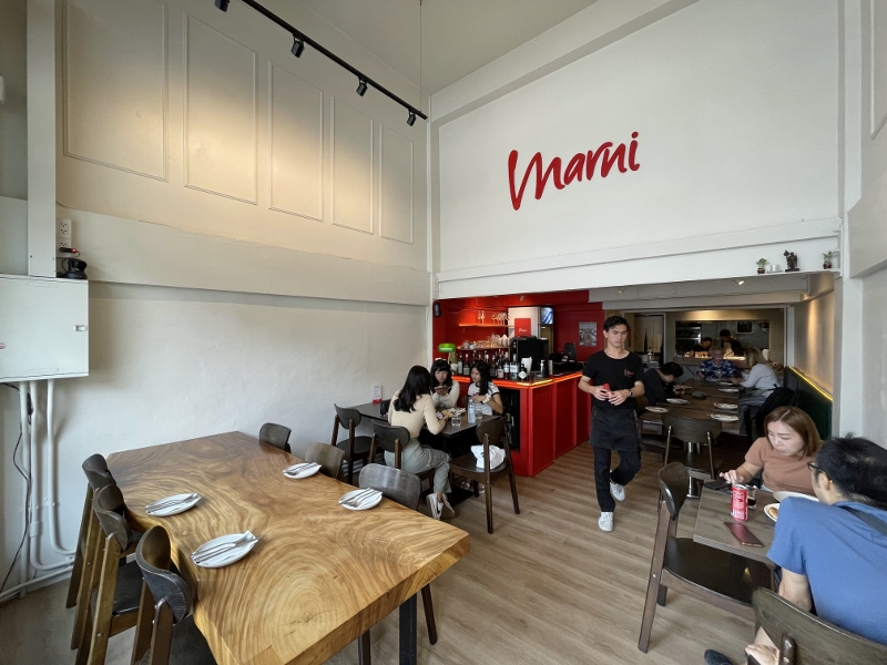 Seating area at Marni Phuket Town Restaurant