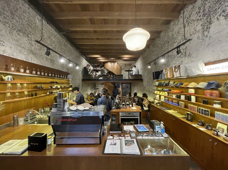 Seating area at Graph Coffee Co Cafe