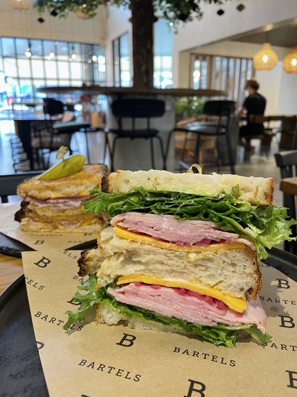 Smoked ham dijonaise sandwich and grilled ham and cheese sandwich from Bartels Bang Tao Cafe