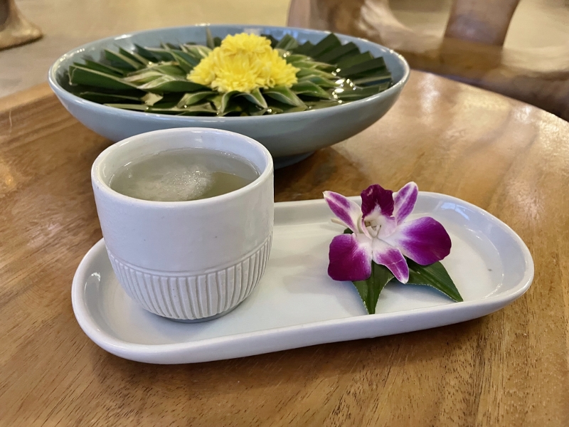 Cold drink at Oasis Tropical Retreat Spa