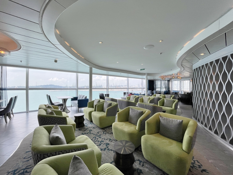 Seating area at Silver Lounge & Dining on Royal Caribbean Spectrum Of The Seas