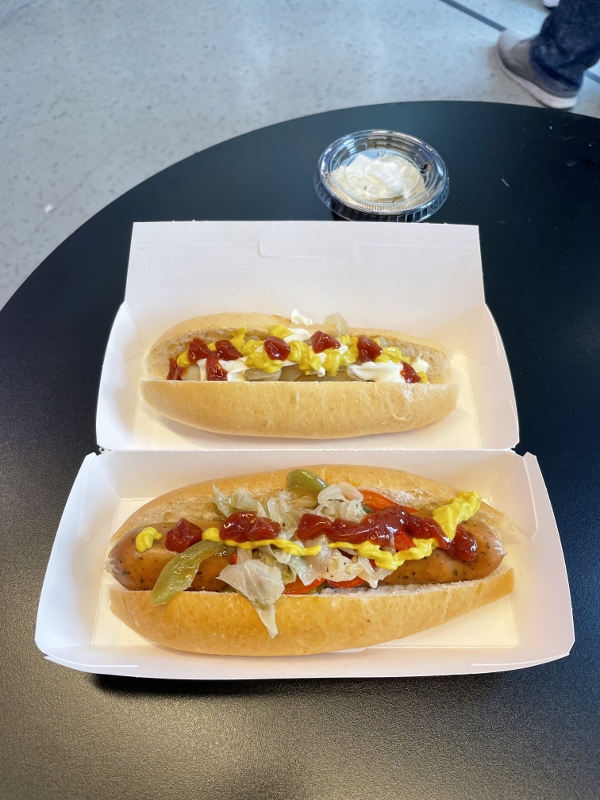 Hotdogs from Dog House food truck at SeaPlex Sports Court on Royal Caribbean Spectrum Of The Seas