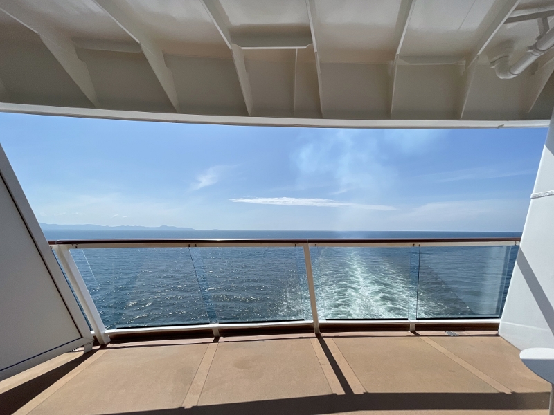 The view from J4 Junior Suite balcony on Royal Caribbean Spectrum Of The Seas