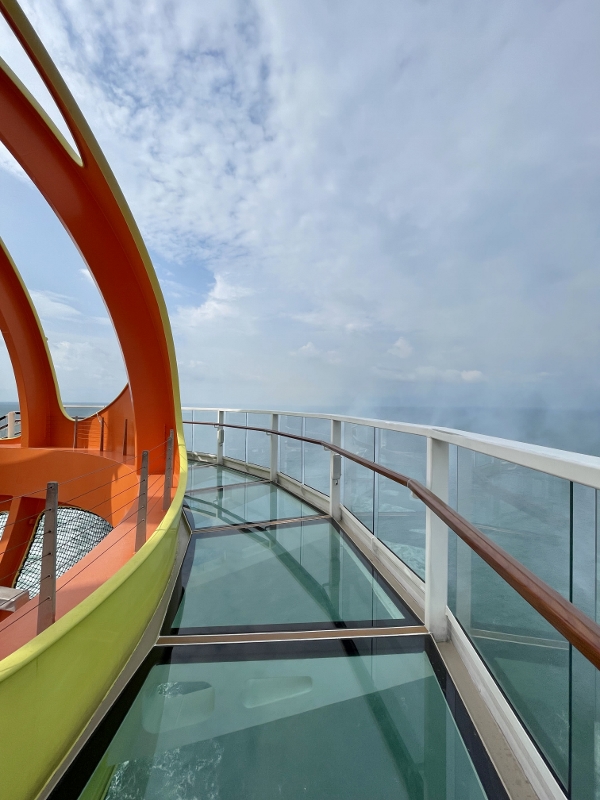 Glass-bottom walkway at Sky Pad on Royal Caribbean Spectrum Of The Seas
