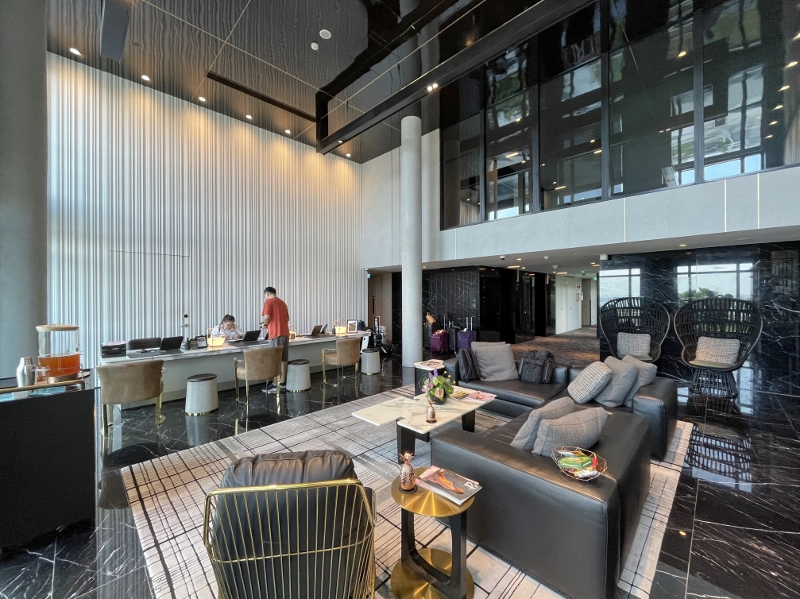 The Outpost Hotel Sentosa reception area