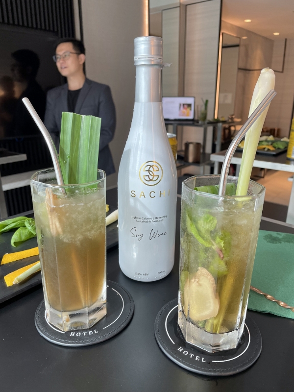 Sachi Soy Wine cocktails from the cocktail-making workshop at The Outpost Hotel Sentosa