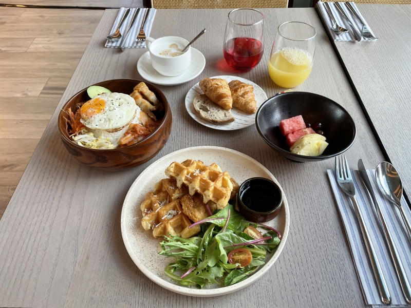 Semi-buffet breakfast dishes from Sol & Ora restaurant at The Outpost Hotel Sentosa