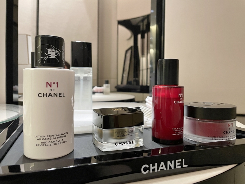 Treatment products used at Chanel Beauty Lounge at Changi Airport Terminal 3