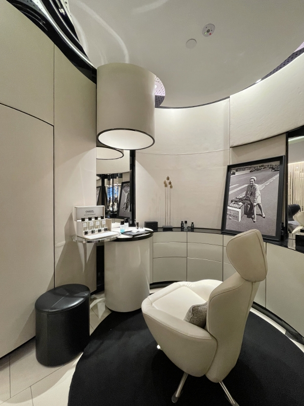 Treatment room at Chanel Beauty Lounge at Changi Airport Terminal 3